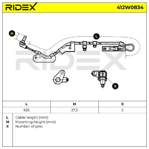 RIDEX ABS-Sensor 412W0834 Vorderachse links für ISUZU D-MAX (TFR, TFS) Bild RIDEX ABS-Sensor 412W0834 Vorderachse links für ISUZU D-MAX (TFR, TFS)