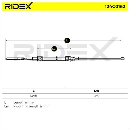 RIDEX Handbremsseil Hinten Links Rechts für VW Golf 1II (1H1) Bild RIDEX Handbremsseil Hinten Links Rechts für VW Golf 1II (1H1)
