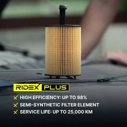 RIDEX PLUS Ölfilter Motorölfilter Filtereinsatz 7O0002P für VW Golf 5I (5K1) Bild RIDEX PLUS Ölfilter Motorölfilter Filtereinsatz 7O0002P für VW Golf 5I (5K1)