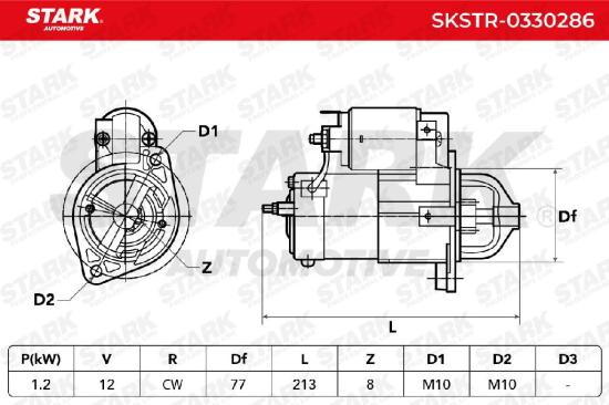 STARK Motor Starter/Anlasser 1,2kW für MITSUBISHI GRANDIS (NAW) OUTLANDER I Bild STARK Motor Starter/Anlasser 1,2kW für MITSUBISHI GRANDIS (NAW) OUTLANDER I