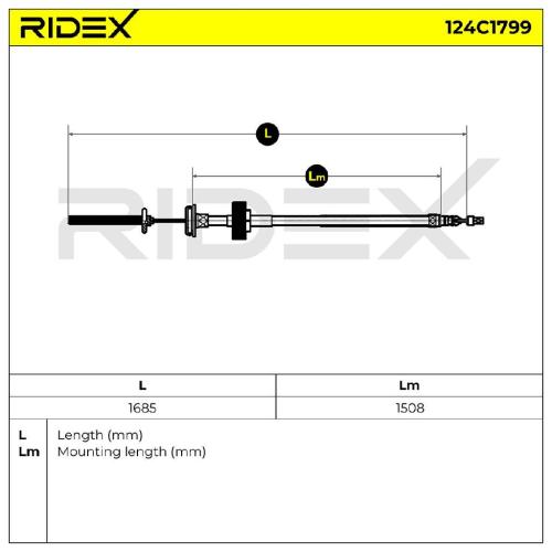 RIDEX Handbremsseil für RENAULT Espace 1V (JK0/1) Bild RIDEX Handbremsseil für RENAULT Espace 1V (JK0/1)