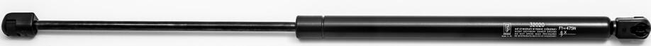 FA KROSNO 32020 Heckklappendämpfer links Länge:512mm 475N Hub: 212mm für NISSAN