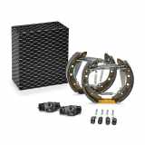 RIDEX 3859B0262 Bremsenset Trommelbremse Bremsbacken Satz Hinten für VW Golf 1II