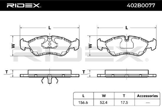 RIDEX Bremsbelagsatz Bremsbeläge Vorne für OPEL Astra F CC (T92) VECTRA B (36) Bild RIDEX Bremsbelagsatz Bremsbeläge Vorne für OPEL Astra F CC (T92) VECTRA B (36)