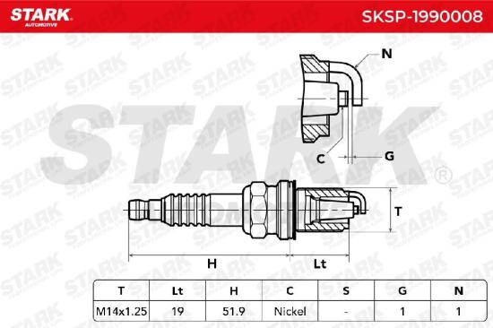 STARK SKSP-1990008 Zündkerze Spanner Size: 16 mm Gewindelänge: 19 für TOYOTA Bild STARK SKSP-1990008 Zündkerze Spanner Size: 16 mm Gewindelänge: 19 für TOYOTA