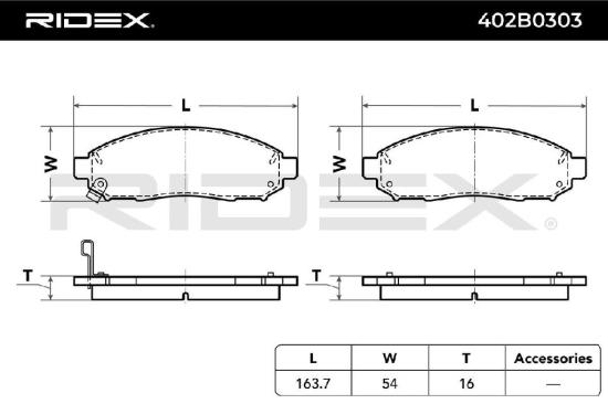 RIDEX Bremsbelagsatz Bremsbeläge Vorne für NISSAN NP300 Navara Pickup (D40) Bild RIDEX Bremsbelagsatz Bremsbeläge Vorne für NISSAN NP300 Navara Pickup (D40)