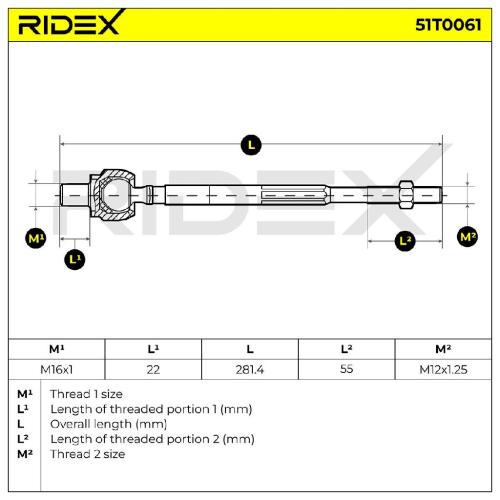 RIDEX Axialgelenk Spurstange Vorne beidseitig für NISSAN MICRA II (K11) Bild RIDEX Axialgelenk Spurstange Vorne beidseitig für NISSAN MICRA II (K11)