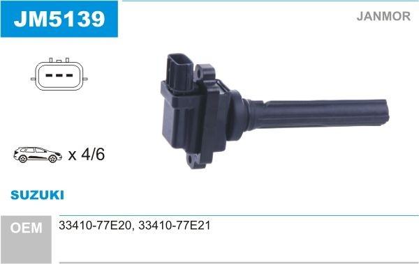 JANMOR JM5139 Zündspule für SUZUKI Grand Vitara I SUV (FT, HT) 3341077E20
