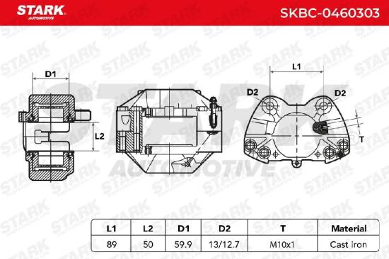 STARK SKBC-0460303 Bremssattel Bremszange Vorne rechts passend für MERCEDES-BENZ Bild STARK SKBC-0460303 Bremssattel Bremszange Vorne rechts passend für MERCEDES-BENZ