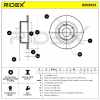 RIDEX 82B1023 2x Bremsscheiben Hinten Ø259,6mm voll für HONDA 42510S1A305 Bild RIDEX 82B1023 2x Bremsscheiben Hinten Ø259,6mm voll für HONDA 42510S1A305