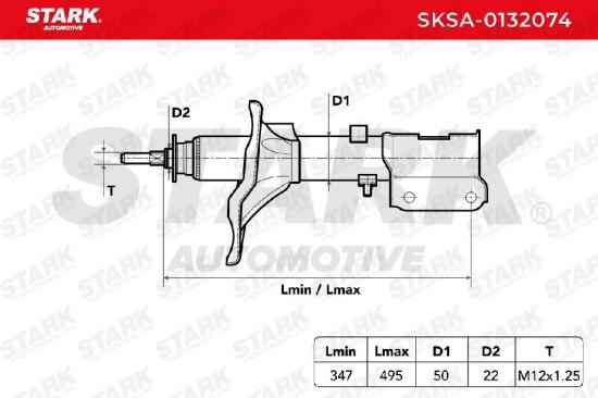 STARK SKSA-0132074 2x Stoßdämpfer Federbein Gasdruck Vorne für MITSUBISHI Bild STARK SKSA-0132074 2x Stoßdämpfer Federbein Gasdruck Vorne für MITSUBISHI