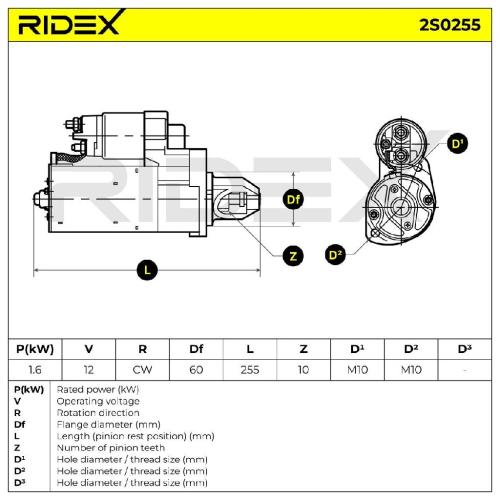 RIDEX Motor Starter/Anlasser 1,6kW passend für MERCEDES-BENZ C-Klasse Limousine Bild RIDEX Motor Starter/Anlasser 1,6kW passend für MERCEDES-BENZ C-Klasse Limousine