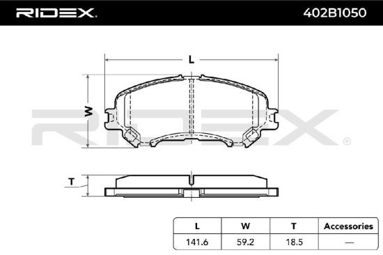 RIDEX Bremsbelagsatz Bremsbeläge Vorne für NISSAN Qashqai II (J11, J11) Bild RIDEX Bremsbelagsatz Bremsbeläge Vorne für NISSAN Qashqai II (J11, J11)