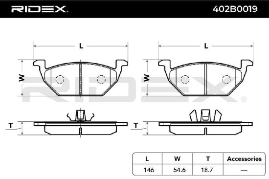 RIDEX Bremsbelagsatz Bremsbeläge Vorne für VW Golf 1V Schrägheck (1J1) Golf 5I Bild RIDEX Bremsbelagsatz Bremsbeläge Vorne für VW Golf 1V Schrägheck (1J1) Golf 5I
