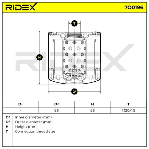 RIDEX Ölfilter Motorölfilter Anschraubfilter 7O0196 für RENAULT Scénic 1II Bild RIDEX Ölfilter Motorölfilter Anschraubfilter 7O0196 für RENAULT Scénic 1II