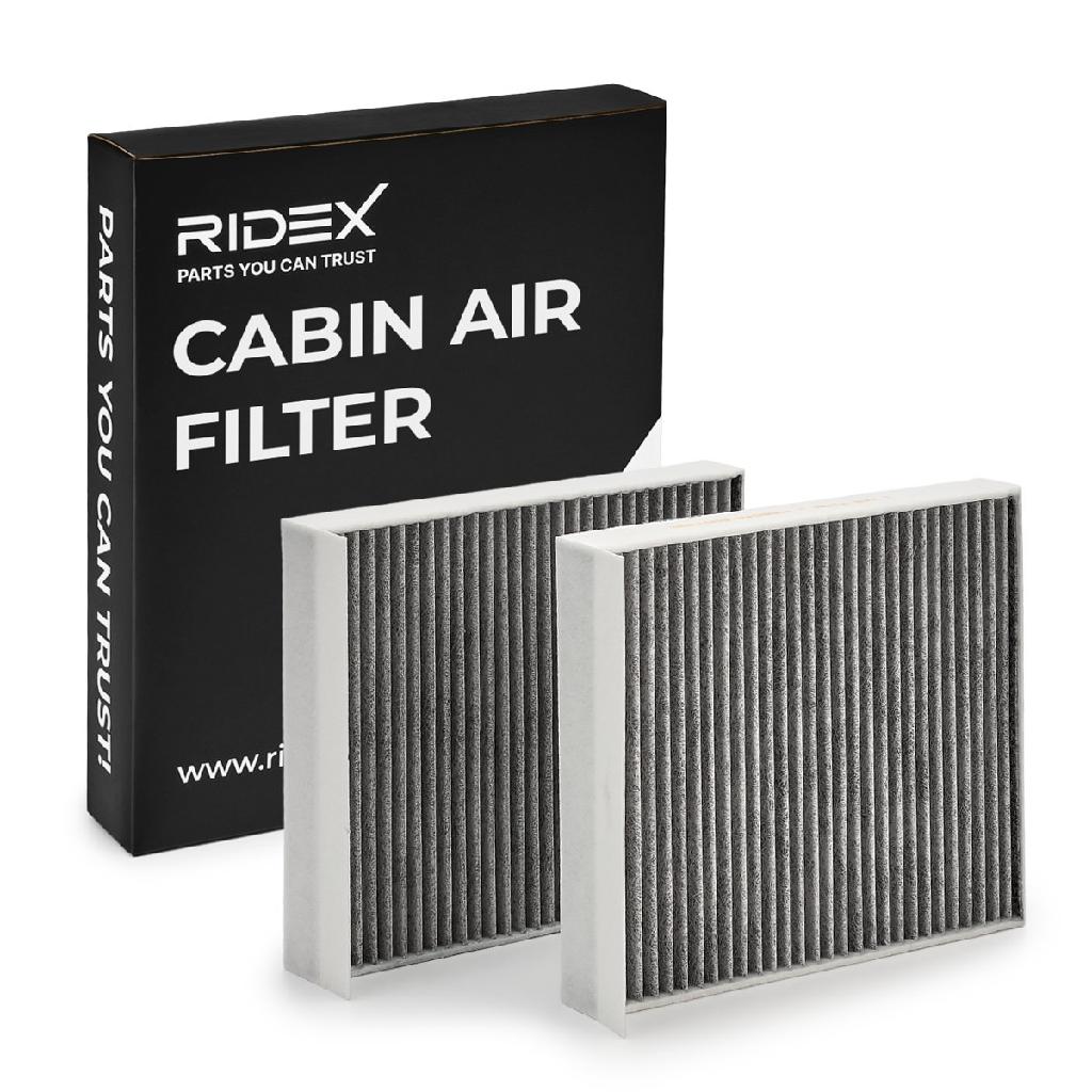 RIDEX 424I0202 Innenraumfilter Pollenfilter Aktivkohlefilter Höhe: 31 Breite: