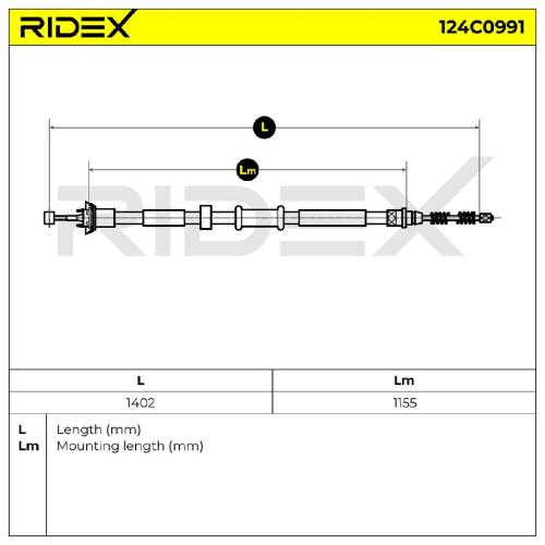 RIDEX Handbremsseil Hinten für FORD KA (RU8) Bild RIDEX Handbremsseil Hinten für FORD KA (RU8)