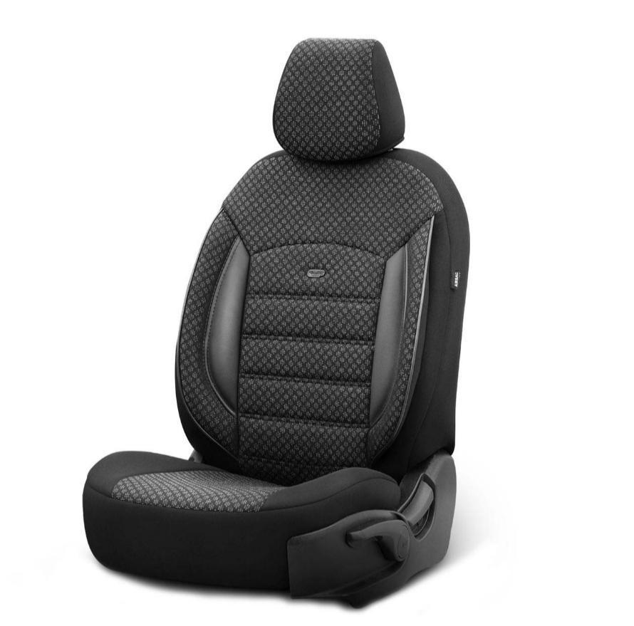 Otom OT61596 PKW Sitzschonbezug Vorne und Hinten Satz Schwarz/Grau für AUDI