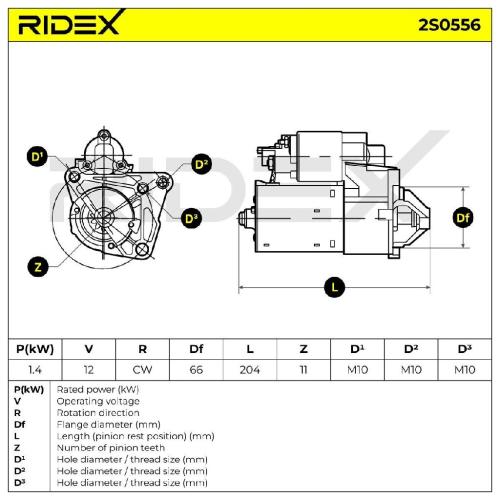 RIDEX Motor Starter/Anlasser 1,40kW für RENAULT Megane 1II Grandtour (KZ0/1) Bild RIDEX Motor Starter/Anlasser 1,40kW für RENAULT Megane 1II Grandtour (KZ0/1)