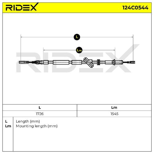 RIDEX Handbremsseil Hinten passend für MERCEDES-BENZ E-Klasse Limousine (W211) Bild RIDEX Handbremsseil Hinten passend für MERCEDES-BENZ E-Klasse Limousine (W211)