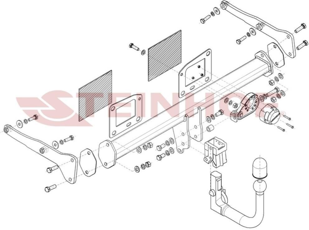 STEINHOF Anhängerkupplung für AUDI A4 B9 Avant (8W5, 8WD)