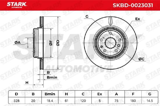 STARK SKBD-0023031 2x Bremsscheiben Hinten Ø328mm Belüftet für BMW 3 Coupe Bild STARK SKBD-0023031 2x Bremsscheiben Hinten Ø328mm Belüftet für BMW 3 Coupe