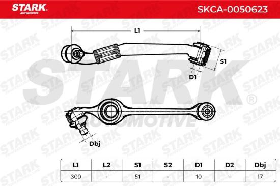 STARK SKCA-0050623 Lenker Radaufhängung Querlenker Front rechts für FORD 5021458 Bild STARK SKCA-0050623 Lenker Radaufhängung Querlenker Front rechts für FORD 5021458