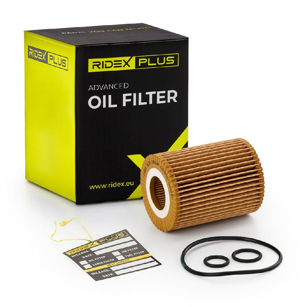 RIDEX PLUS Ölfilter Motorölfilter Filtereinsatz mit Dichtringen 7O0066P für OPEL