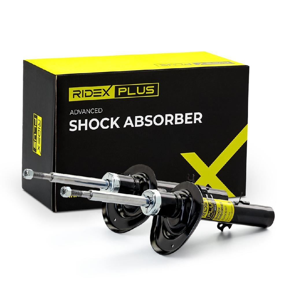 RIDEX PLUS 854S2028P 2x Stoßdämpfer Federbein Gasdruck Vorne passend für PEUGEOT