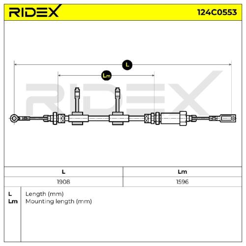 RIDEX Handbremsseil Vorne links rechts für FIAT Ducato Kastenwagen (250, 290) Bild RIDEX Handbremsseil Vorne links rechts für FIAT Ducato Kastenwagen (250, 290)