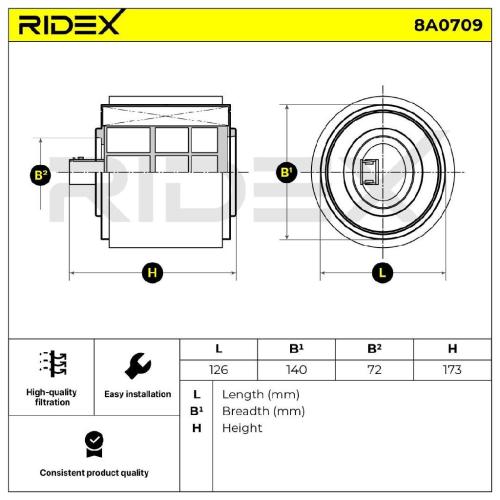 RIDEX 8A0709 Motor Luftfilter Filtereinsatz mit Vorfilter für OPEL Bild RIDEX 8A0709 Motor Luftfilter Filtereinsatz mit Vorfilter für OPEL