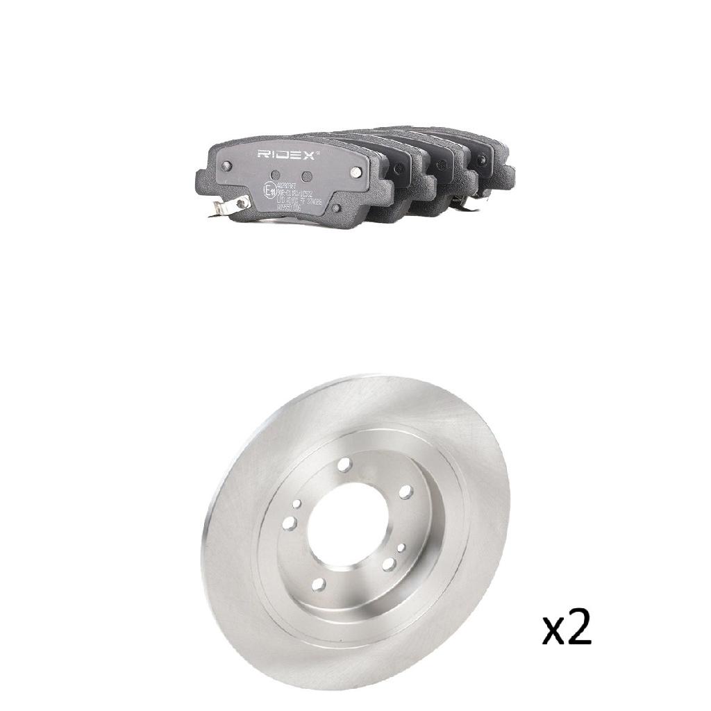 RIDEX Bremsenset Hinten Ø284mm - Bremsscheiben und Beläge für HYUNDAI Kona (OS)