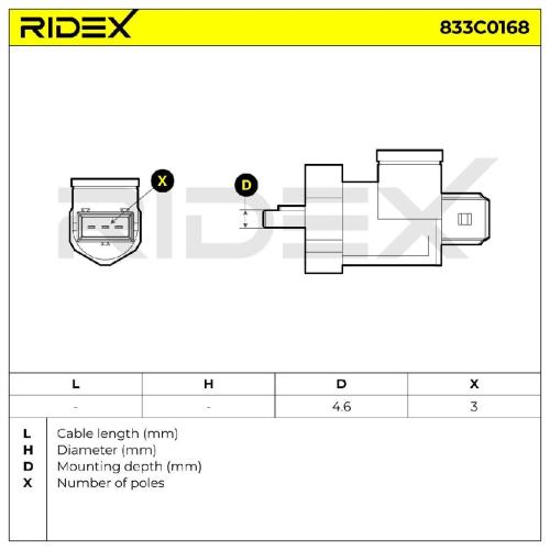 RIDEX Kurbelwellensensor 833C0168 Anzahl der Steckkontakte: 3 ohne Kabel für KIA Bild RIDEX Kurbelwellensensor 833C0168 Anzahl der Steckkontakte: 3 ohne Kabel für KIA
