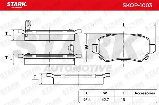 STARK Bremsbelagsatz Bremsbeläge Hinten für OPEL ZAFIRA B (A05) Meriva A (X03) Bild STARK Bremsbelagsatz Bremsbeläge Hinten für OPEL ZAFIRA B (A05) Meriva A (X03)