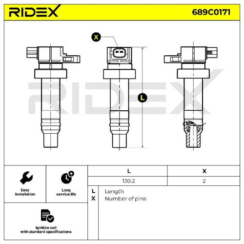 RIDEX 689C0171 Zündspule für HYUNDAI ix35 (LM, EL, ELH) 273002B010 273012B010 Bild RIDEX 689C0171 Zündspule für HYUNDAI ix35 (LM, EL, ELH) 273002B010 273012B010