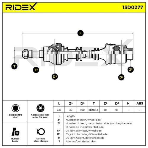RIDEX Antriebswelle Achswelle Vorne rechts links passend für MERCEDES-BENZ Bild RIDEX Antriebswelle Achswelle Vorne rechts links passend für MERCEDES-BENZ