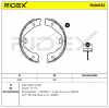 RIDEX Bremsbacken Satz für Trommelbremse Hinten ohne Hebel 70B0132 Bild RIDEX Bremsbacken Satz für Trommelbremse Hinten ohne Hebel 70B0132