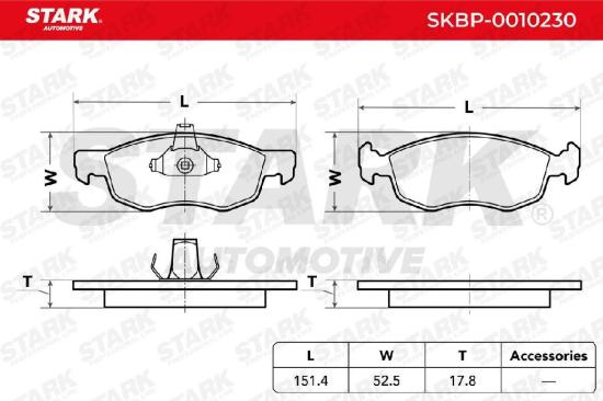 STARK Bremsbelagsatz Bremsbeläge Vorne für FIAT Ducato Kastenwagen (250, 290) Bild STARK Bremsbelagsatz Bremsbeläge Vorne für FIAT Ducato Kastenwagen (250, 290)