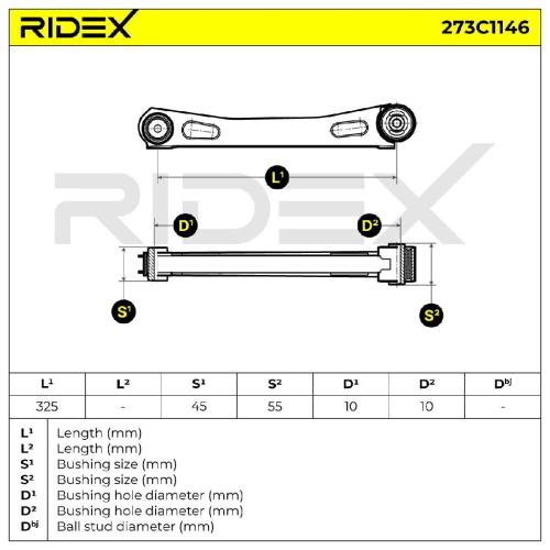 RIDEX 273C1146 Lenker Radaufhängung Längslenker Rear für FIAT Panda Schrägheck Bild RIDEX 273C1146 Lenker Radaufhängung Längslenker Rear für FIAT Panda Schrägheck