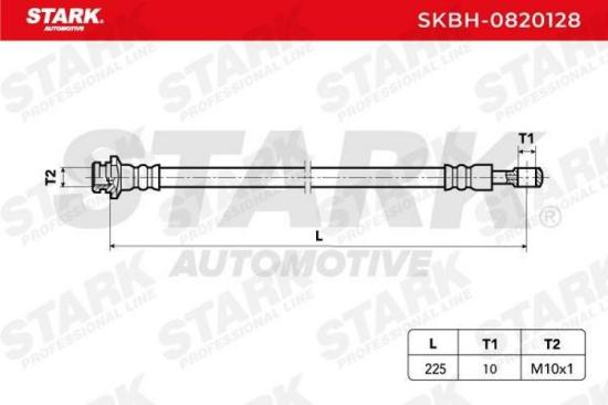 STARK Bremsschlauch SKBH-0820128 HINTEN BREMSSCHLÄUCHE Länge: 215mm für NISSAN Bild STARK Bremsschlauch SKBH-0820128 HINTEN BREMSSCHLÄUCHE Länge: 215mm für NISSAN