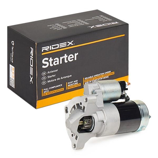 RIDEX Motor Starter/Anlasser 1,4kW passend für PEUGEOT 206 Schrägheck (2A/C)