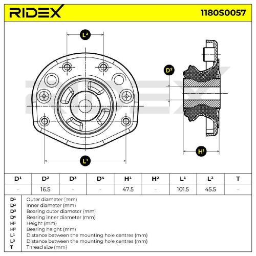 RIDEX 1180S0057 Federbeinstützlager ohne Wälzlager Vorne beidseitig für VW Bild RIDEX 1180S0057 Federbeinstützlager ohne Wälzlager Vorne beidseitig für VW