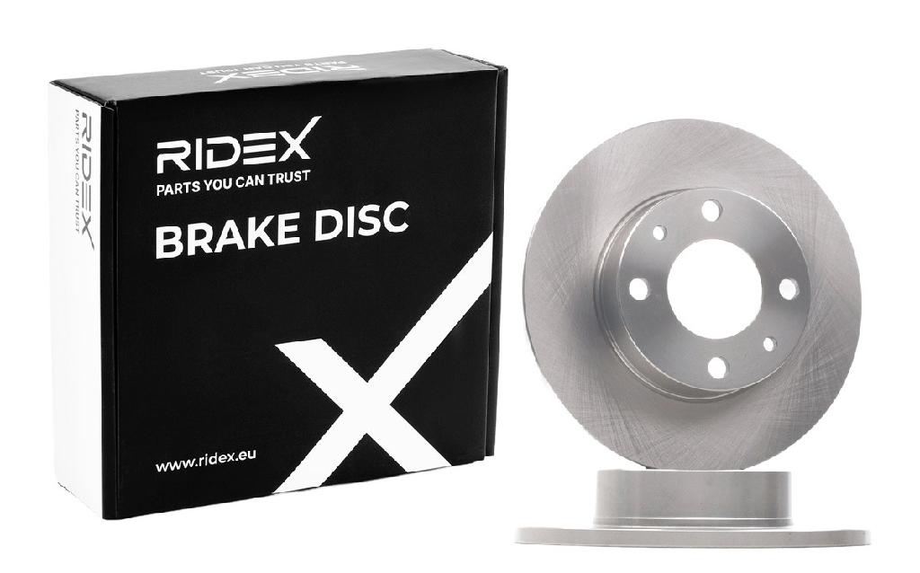 RIDEX 82B0710 2x Bremsscheiben Hinten Ø227mm voll für FIAT Panda Schrägheck