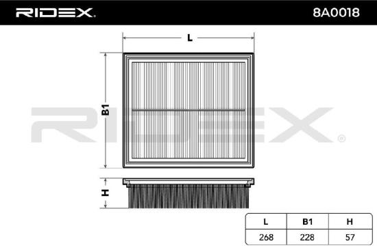RIDEX 8A0018 Motor Luftfilter RechtEckig Filtereinsatz für VW Golf 1V Schrägheck Bild RIDEX 8A0018 Motor Luftfilter RechtEckig Filtereinsatz für VW Golf 1V Schrägheck