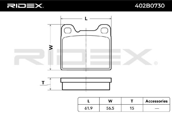 RIDEX Bremsbelagsatz Bremsbeläge Hinten passend für MERCEDES-BENZ Stufenheck SL Bild RIDEX Bremsbelagsatz Bremsbeläge Hinten passend für MERCEDES-BENZ Stufenheck SL