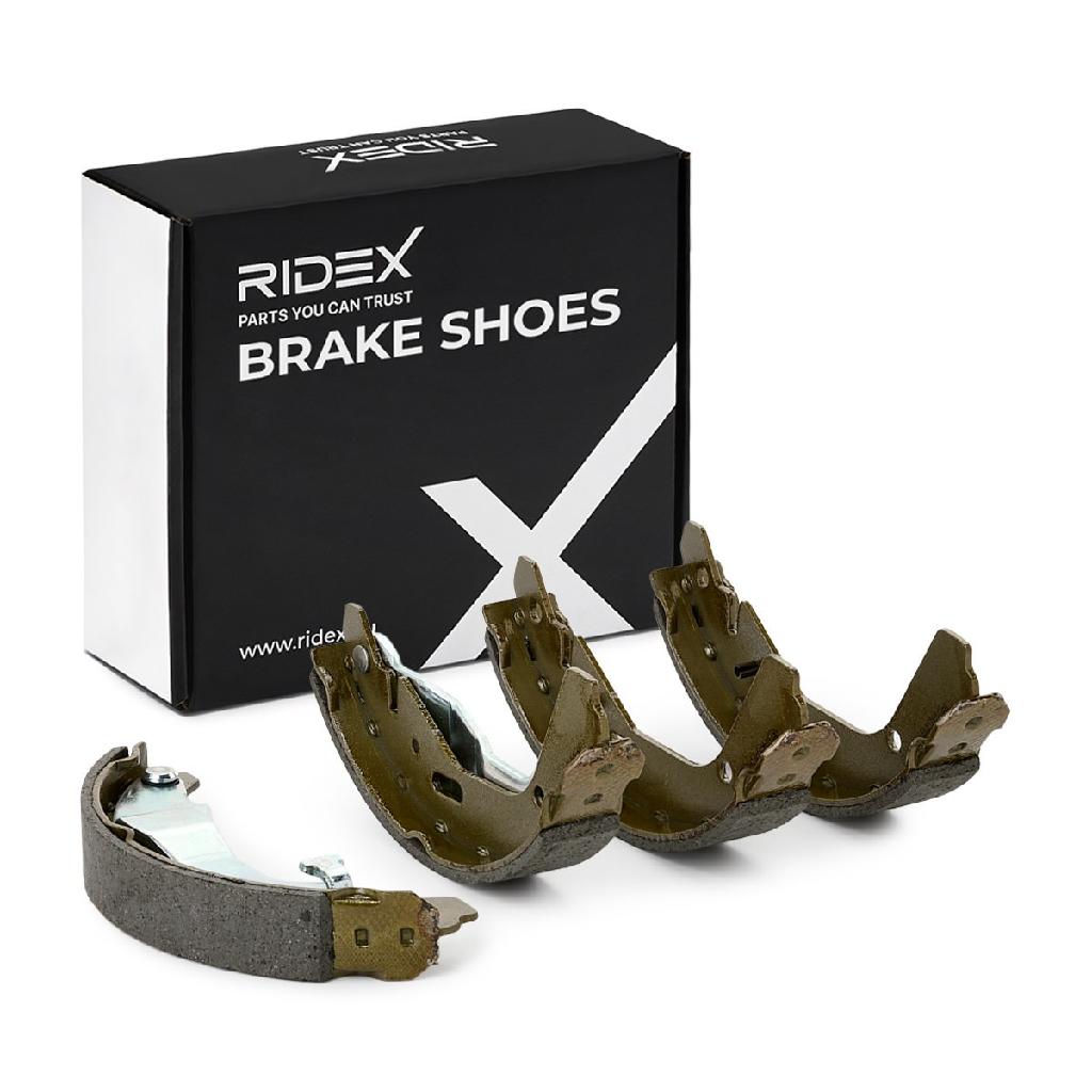 RIDEX Bremsbacken Satz für Trommelbremse Hinten mit Hebel für OPEL AGILA 70B0211