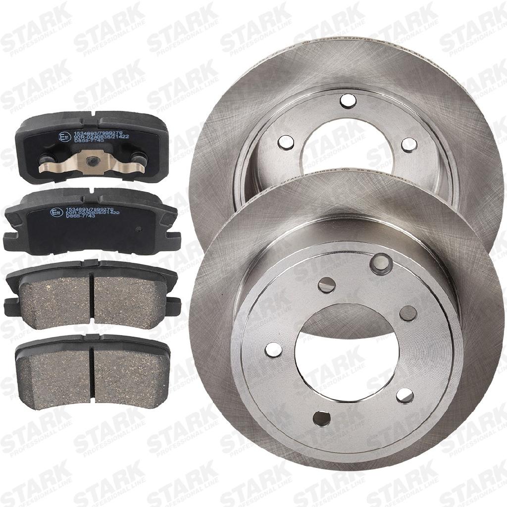 STARK Bremsenset Hinten Ø262mm - Bremsscheiben und Beläge für JEEP COMPASS