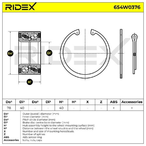 RIDEX 654W0376 Radlagersatz pro 1 Rad Vorne beidseitig für OPEL Mokka / Mokka X Bild RIDEX 654W0376 Radlagersatz pro 1 Rad Vorne beidseitig für OPEL Mokka / Mokka X