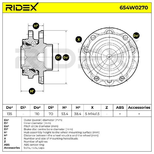 RIDEX 654W0270 Radlagersatz pro 1 Rad Hinten für ALFA ROMEO 159 Sportwagon (939) Bild RIDEX 654W0270 Radlagersatz pro 1 Rad Hinten für ALFA ROMEO 159 Sportwagon (939)
