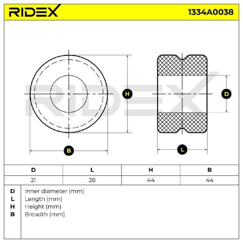 RIDEX 1334A0038 Stabilisatorlager Gummilager Lagerung Vorne für CHRYSLER Bild RIDEX 1334A0038 Stabilisatorlager Gummilager Lagerung Vorne für CHRYSLER